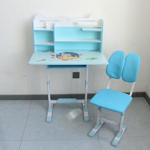 厂家儿童学脚习课桌椅套桌装扁圆管课家用写字承学重强带踏中小生