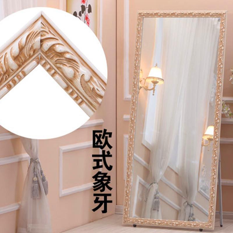 穿镜658全身镜装落地服镜店子显瘦实木试衣镜大衣镜子