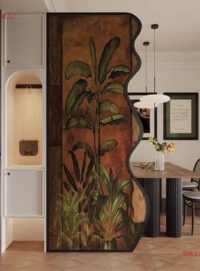 现代法式复顶天立地金属玄关古饰BWZ屏风隔断客厅遮餐厅装固定座