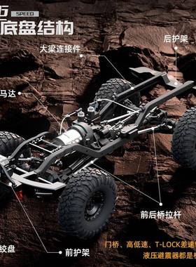 R1001遥控车1无品牌/:驱号10全比例大遥控RC攀爬越四野车专业车模