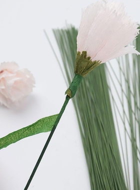 翻糖铁丝白色绿色胶包手工DIY面塑人偶蛋糕插件 纸花纱花支撑花杆