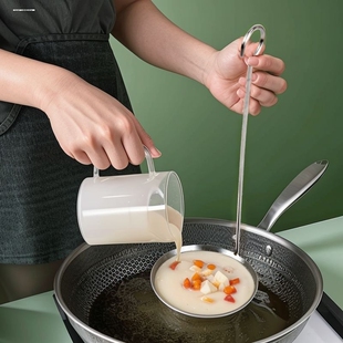 不锈钢油炸广东虾饼锅巴面窝花生海蛎葱油饼油墩子铜勺饼模具勺子