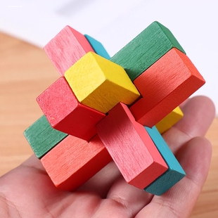 六通鲁班锁孔明锁儿童益智解闷老成人六柱六根鲁班锁玩具