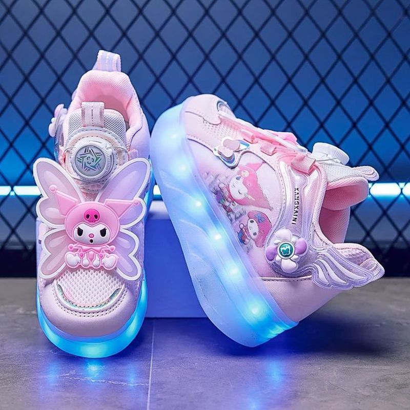 小孩暴走鞋四轮发光滑轮鞋儿童卡通旱冰鞋女童八轮子运动溜冰鞋