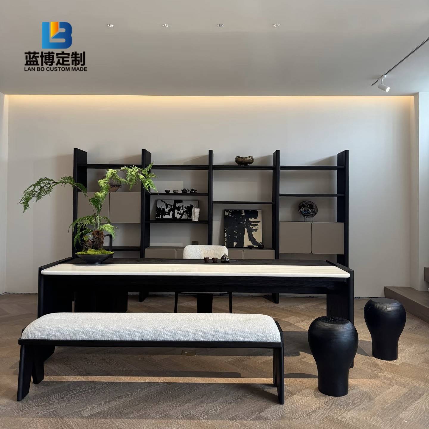 需定制现代简约酒店会所洽谈实木茶桌椅客厅家用办公室接待茶台泡