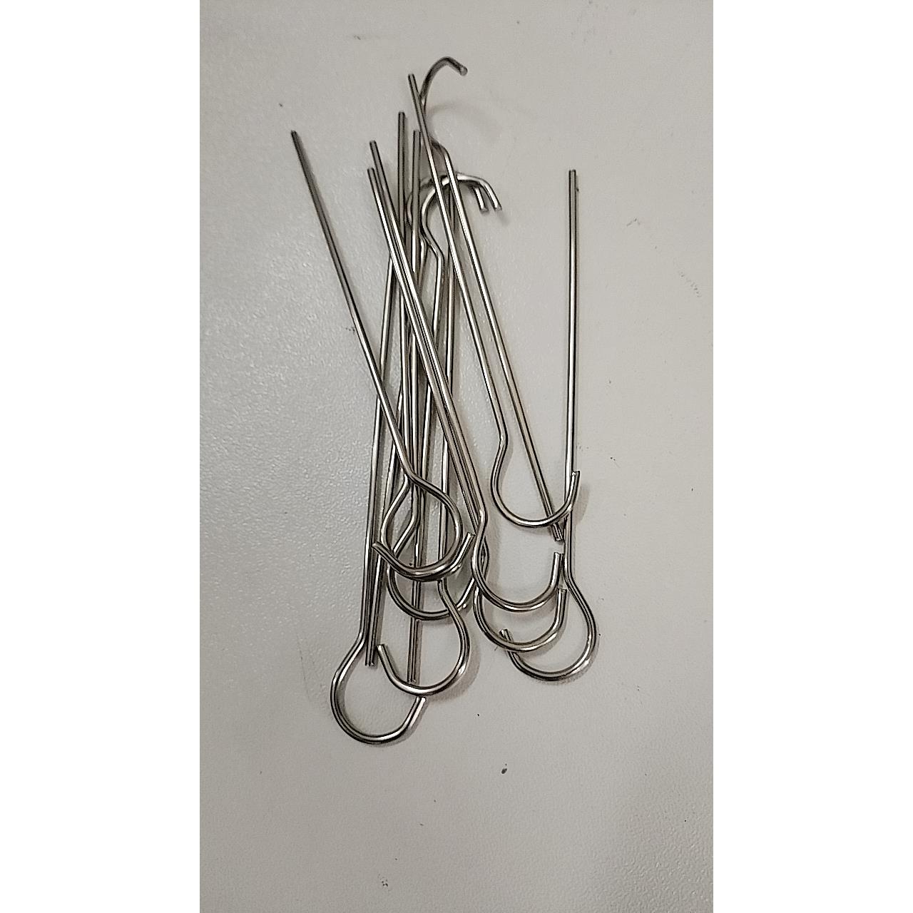 捡起泄漏不锈钢鹅尾针烤鸭鸡颈鸭颈烤鸭烤蜡环封闭针超便宜6-7-11