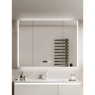 105 115cm到顶加高浴室镜柜单独智能带灯除雾美妆 需定制75