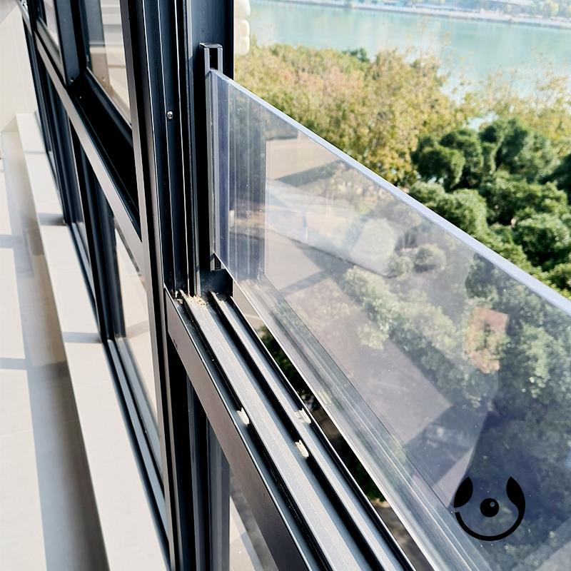道格斯隐形透明窗户防护栏高层儿童防坠网内外平开免打孔安装