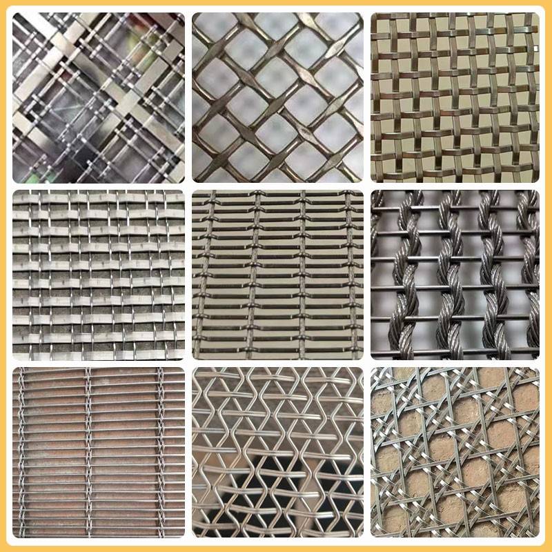 金属装饰网室内外不锈钢幕墙隔断网片垂帘玻璃夹丝编制网吊顶丝网