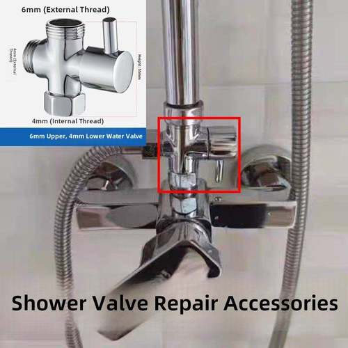 需定制淋浴水分配器全铜快开淋浴三通一进二出水分流阀4点6点转换