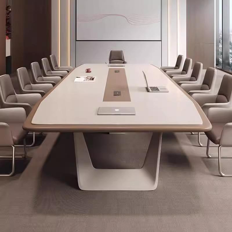 需定制高档烤漆会议桌长桌大中型办公室简约现代会议桌培训洽谈桌