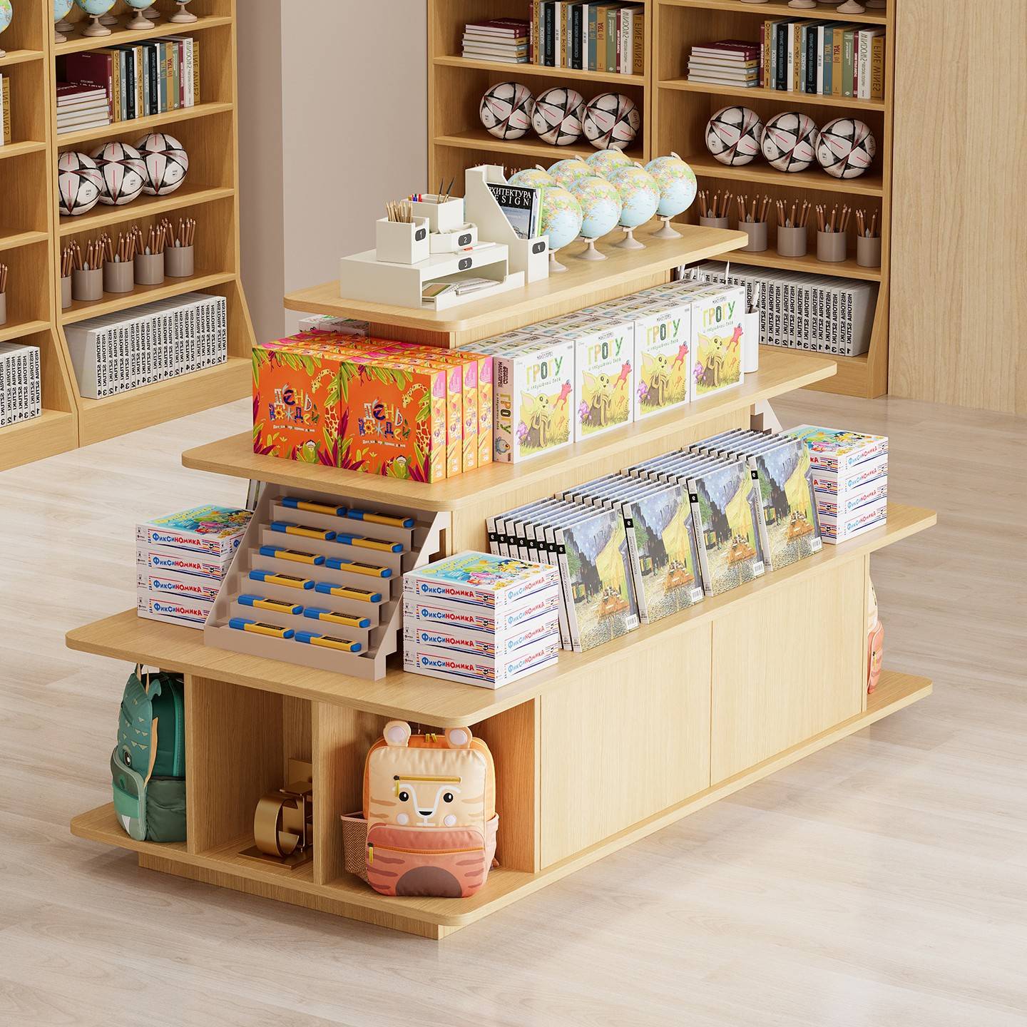 需定制中岛台展示柜特产茶叶产品陈列货架烟酒样品超市堆头促销货