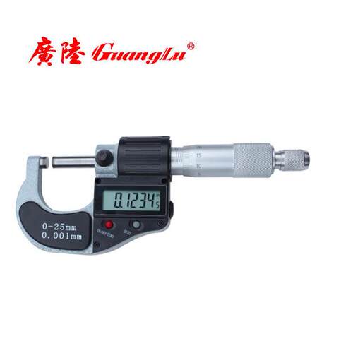 广陆 数显外径千分尺 电子分厘卡 0-25-50-75-100mm 螺旋测微器