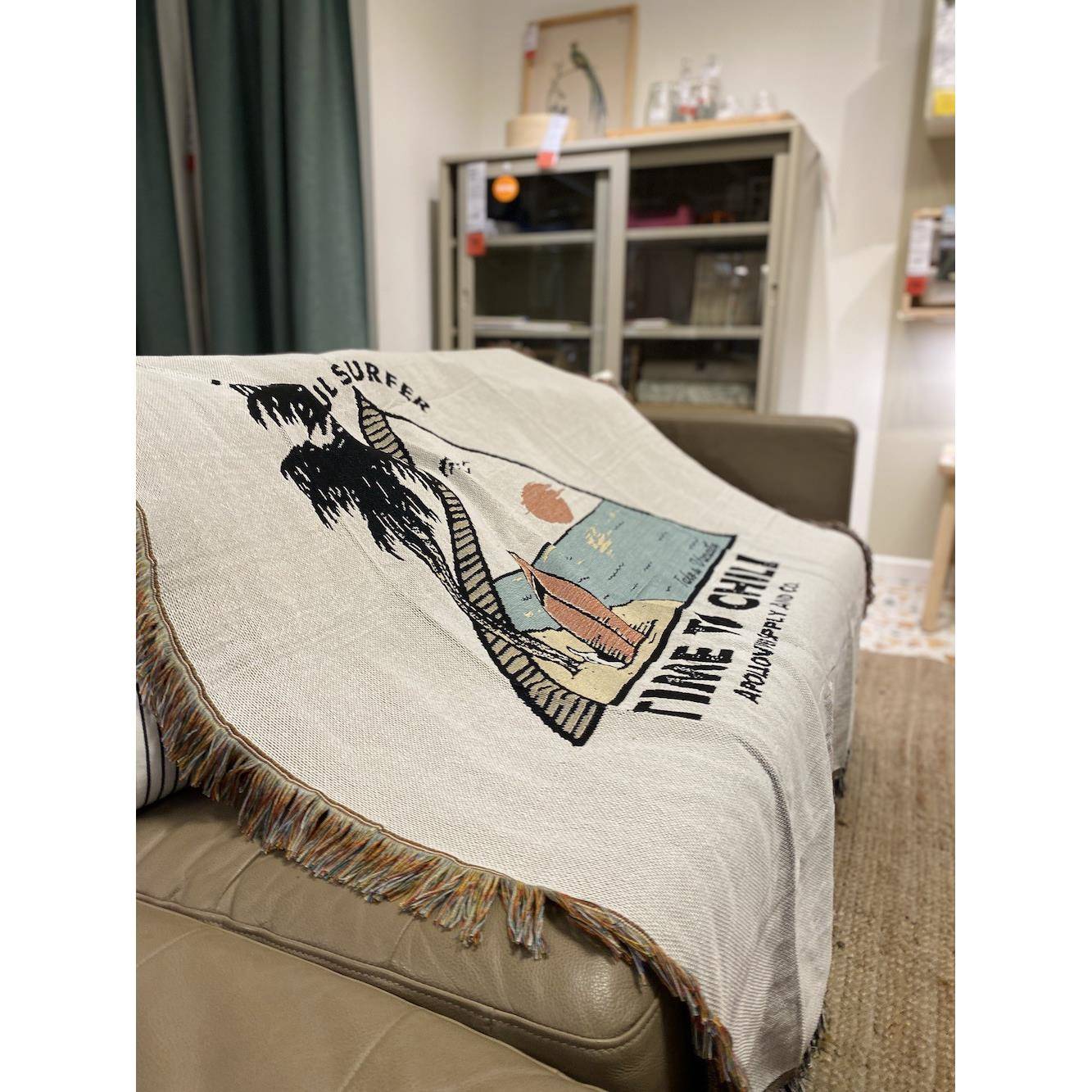 冲浪沙发毯挂毯休闲毯毛毯装饰毯椰岛时光夏日风情camping life