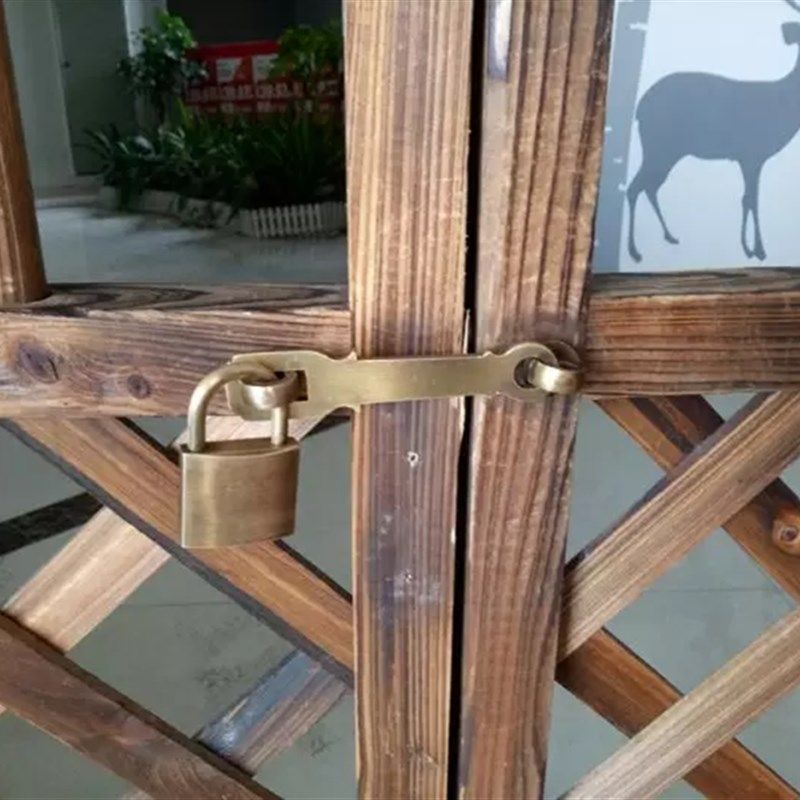 仿古大门锁扣纯铜锁链搭扣门扣中式柜门门栓门锁全铜大门加厚插销,基础建材,明插销,淘宝优惠券,粉丝福利购,淘宝优惠卷