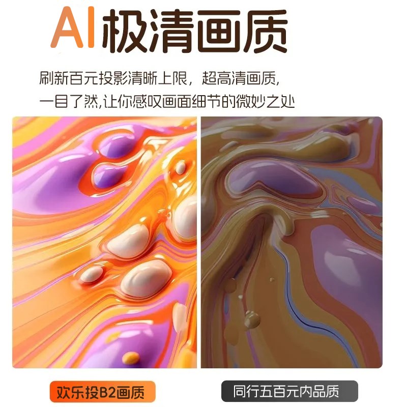 【自动对焦】投影仪家用超高清白天墙面直投手机y投屏卧室学生宿