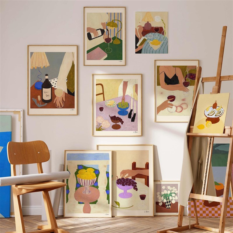 【特惠捡漏】插画师Carla Llanos复刻艺M术版画高级感小众装饰画