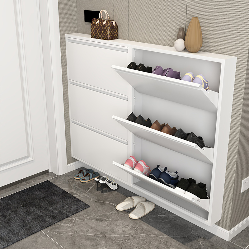 超薄鞋柜门口家用经济o型入户收纳极窄玄关楼道翻斗鞋柜大容量12c