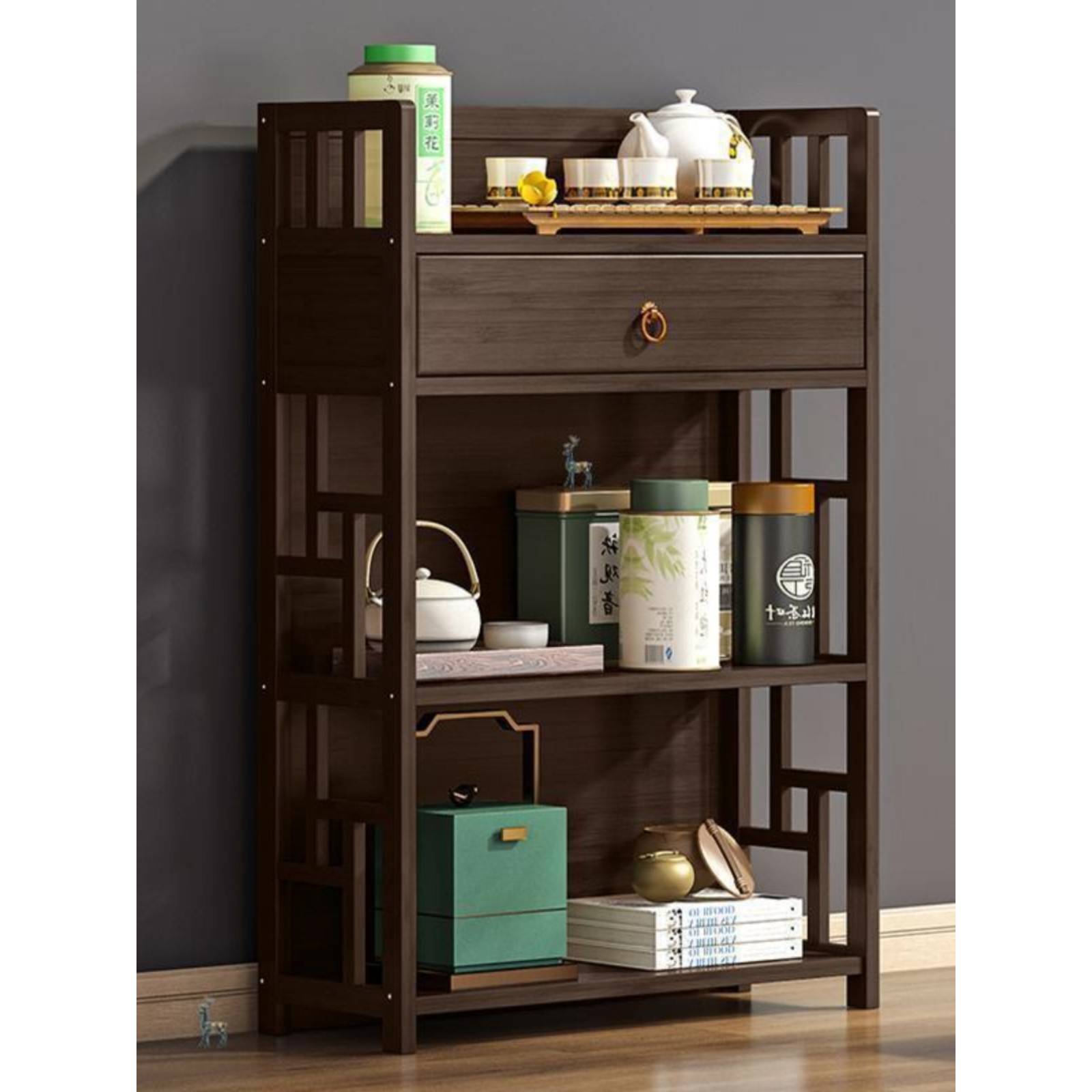 需定制茶叶展示柜多层茶叶收纳柜客厅小型博古架茶架子置物架茶室
