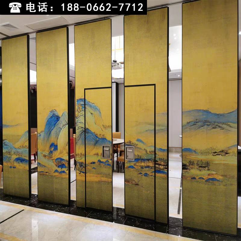 需定制办公室活动屏风工厂学校吊轨式折叠推拉活动隔断墙宴会厅广