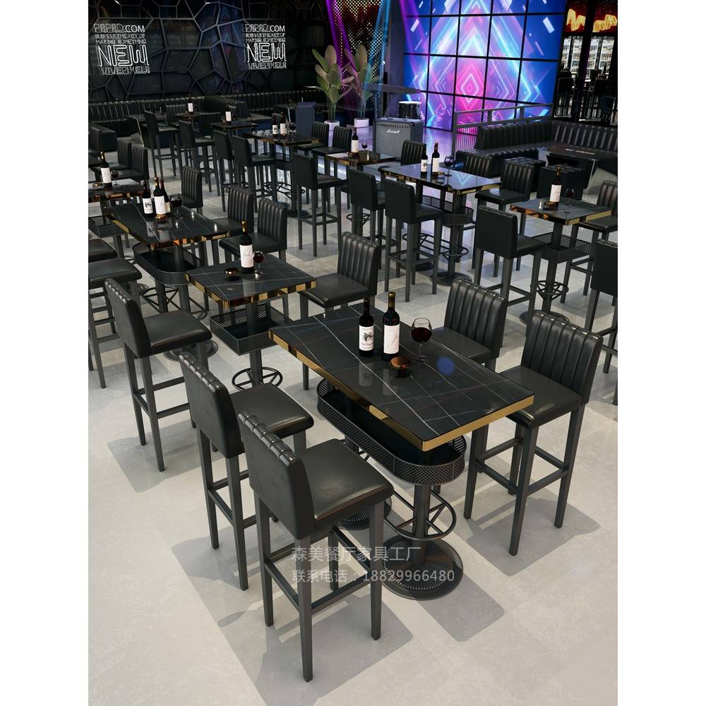 需定制定制酒吧散台清吧高脚桌椅组合livehouse音乐酒馆KTV包厢U