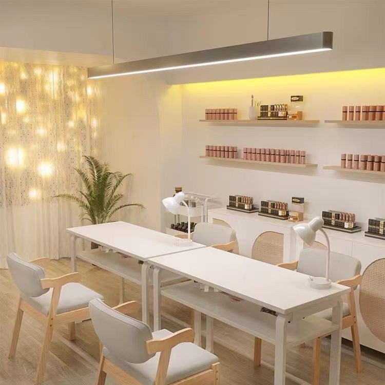 需定制日式美甲桌网红美甲桌椅套装特价美甲店桌椅单双人套装专用