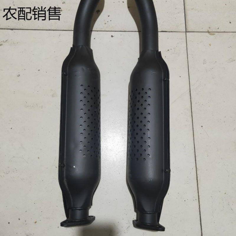 单缸拖拉机排气管消声器2孔通用型170扁消声器农机配件烟筒包邮