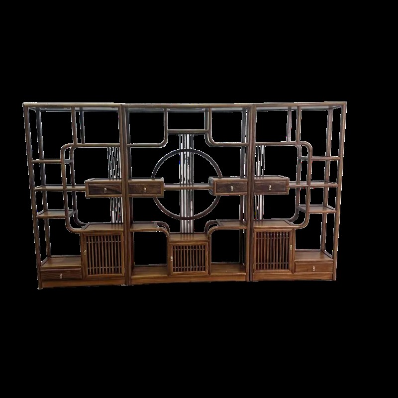 需定制新中式实木博古架隔断展示柜多宝阁置物架茶叶仿古古董摆件