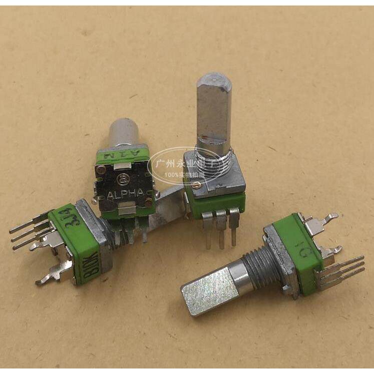 ALPHA RK097N 立式弯脚 单联3脚可调电位器 B10K B50K A50K A1M