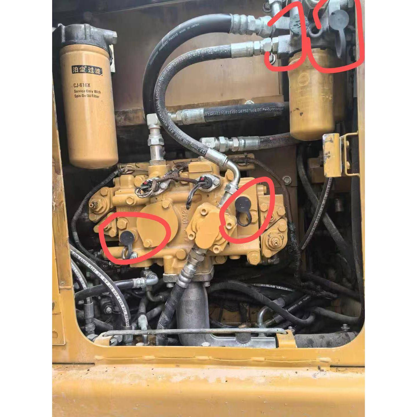 适用卡特挖机E336D液压泵堵空盖/堵头/防尘盖/胶塞/320c/312//323