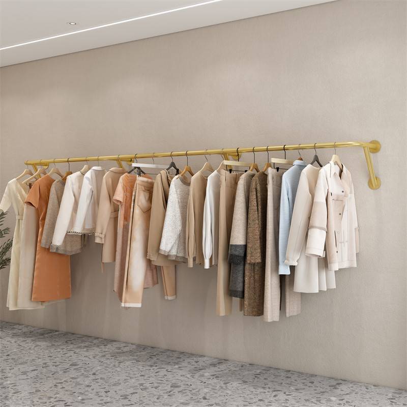 需定制服装展示架上墙壁挂女装童装店货架挂衣架简约铁艺服装侧挂