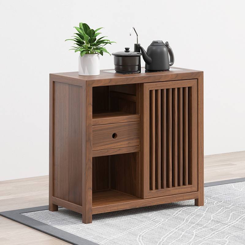 需定制典卯老榆木茶水柜餐边柜子客厅茶水台茶叶柜一体茶边柜实木