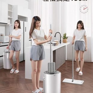新款 拖把2024 免手洗拖地桶家用一拖净旋转地拖自动脱水墩拖布甩