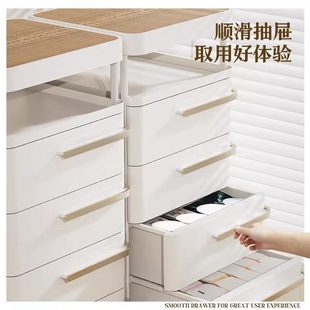 收纳柜客厅多层置物柜家用夹缝储物柜子简约卧室滑轮床头柜 抽屉式