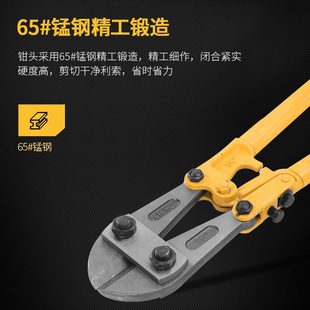 钢筋剪断线钳省力剪钢丝钢筋钳子大力剪铁丝铁链工具剪锁钳非液压