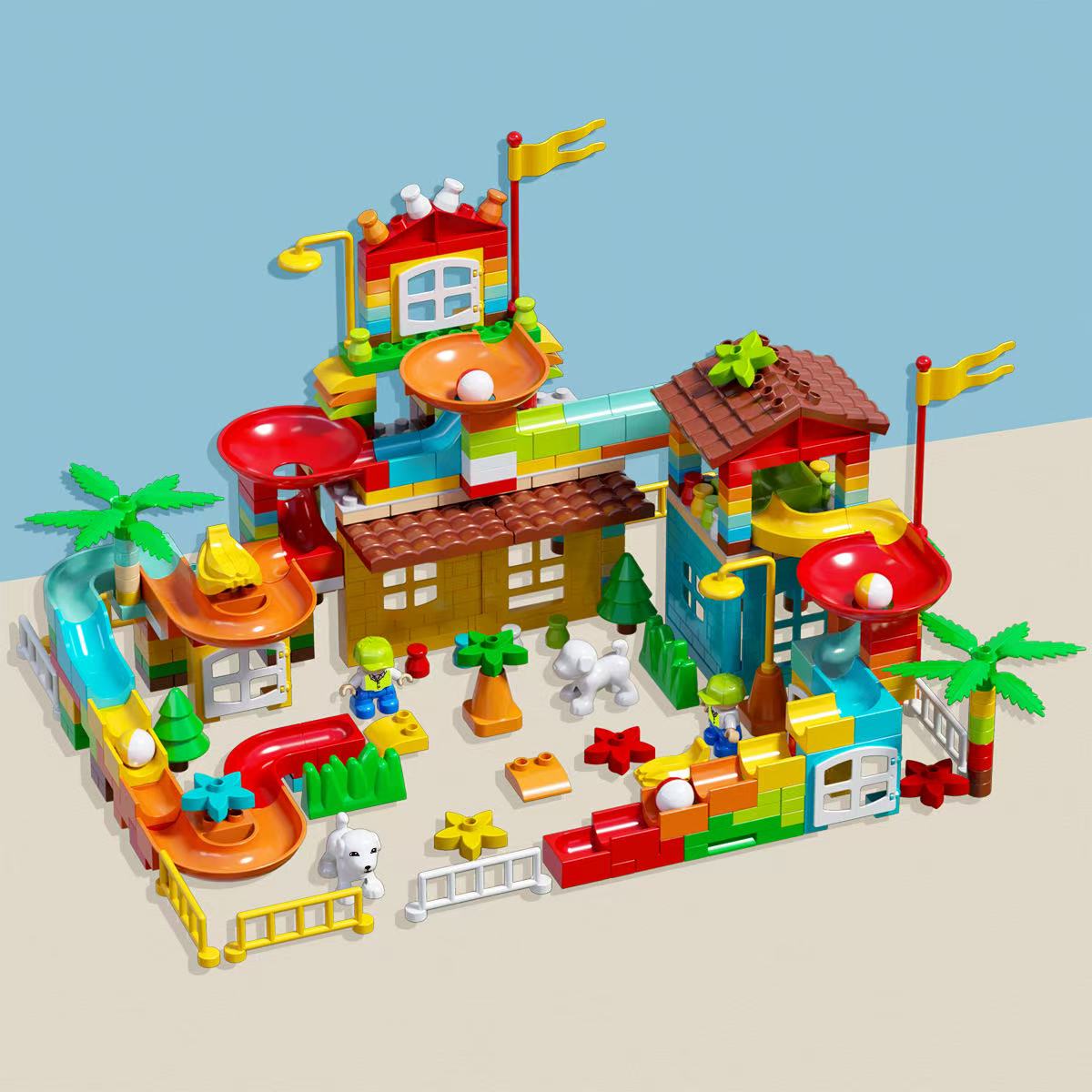 儿童大颗粒积木桌游飞行棋玩具