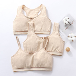 新款 12岁儿童女孩发育期小学生背心薄A类彩棉一手货源 女童文胸9