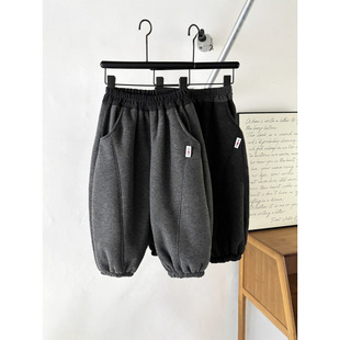 大中小童洋气宽松外穿580g加绒加厚卫裤 女童裤 外传2026 新款 秋冬季