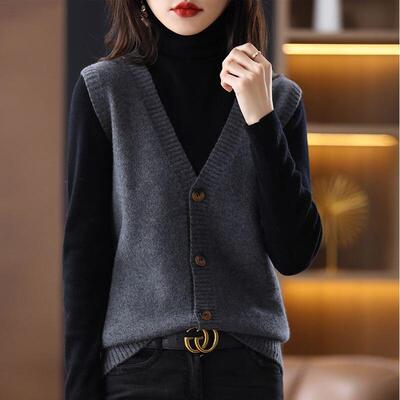 针织毛衣马甲开衫上衣早春秋季2025年新爆款女装坎肩背心外穿马夹