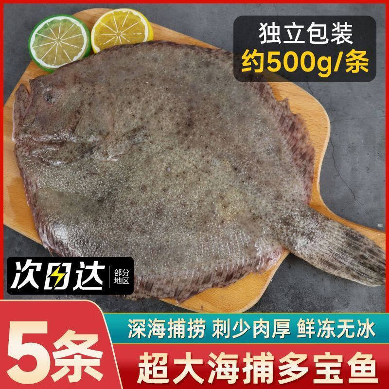 多宝鱼鲜活冷冻比目鱼特大号鱼碟海鲜水产超大蝶鱼海鱼新鲜鸦片鱼
