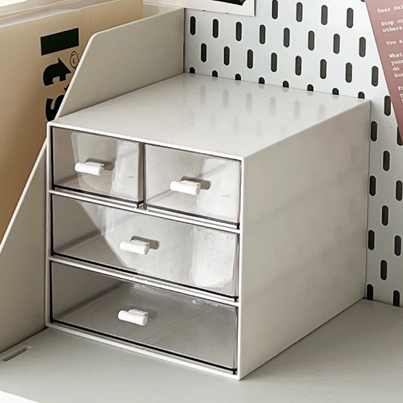 亚克力盒子化妆品置物架办公书桌防尘小杂物整理抽屉式桌面收纳盒