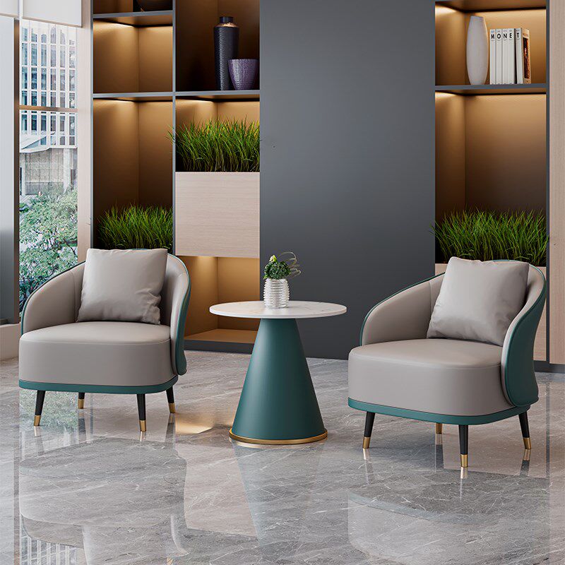 洽谈桌椅组合休息区酒店大堂售楼处美容院影楼接待会客区一桌两椅