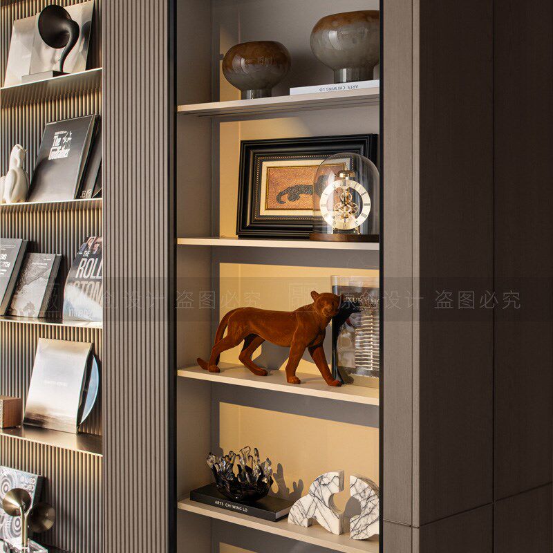 意式轻奢高档电视柜壁龛摆件客厅沙发背景墙开放格飘窗柜软装饰品