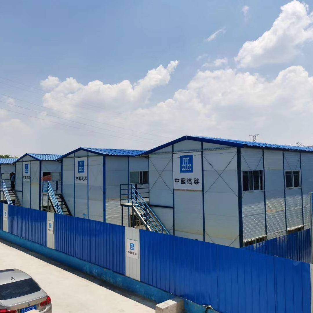 简易移动彩钢宿舍活动房组合防火岩棉板集成房隔离方舱仓库出口