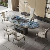 设计师轻奢岩板茶台桌套装 高档大气现代高级感办公室泡茶桌椅组合