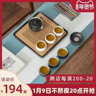 南山先生汉禅陶瓷功夫茶具小套家用客厅简约茶杯干泡茶盘茶具套装