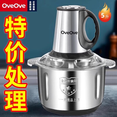 德国纯铜电机不锈钢304电动绞肉机家用和面多功能料理机搅蒜泥碎