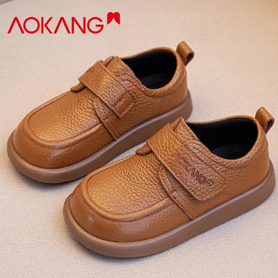 奥康男童皮鞋2025春秋新款