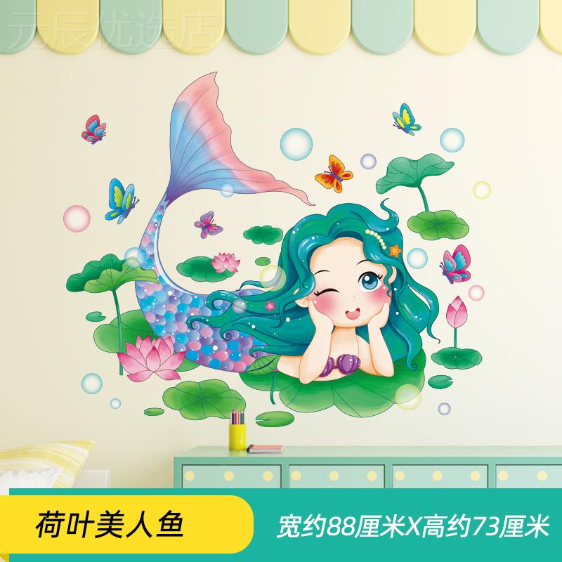 浴室卫生间厕所防水玻璃门贴纸自粘卡通鱼小图案贴画遮丑墙贴装饰图片