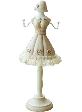 田园公主铁艺可旋转耳环饰 首饰展示架 项链珠宝挂梳妆台家饰摆件